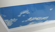 Двухуровневый потолок с фотопечатью "Небо" в зал 8 м²